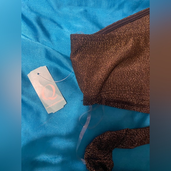 Fashion Q| Sparkly One Shoulder Crop Top - Picture 3 of 3